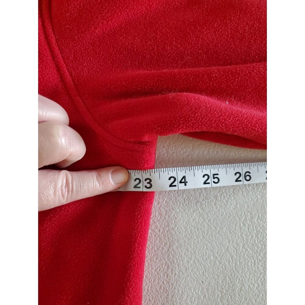 Vtg LL Bean Polartec Wind Pro Fleece Jacket USA Made Red & Black Full Zip Mens L - Picture 12 of 16